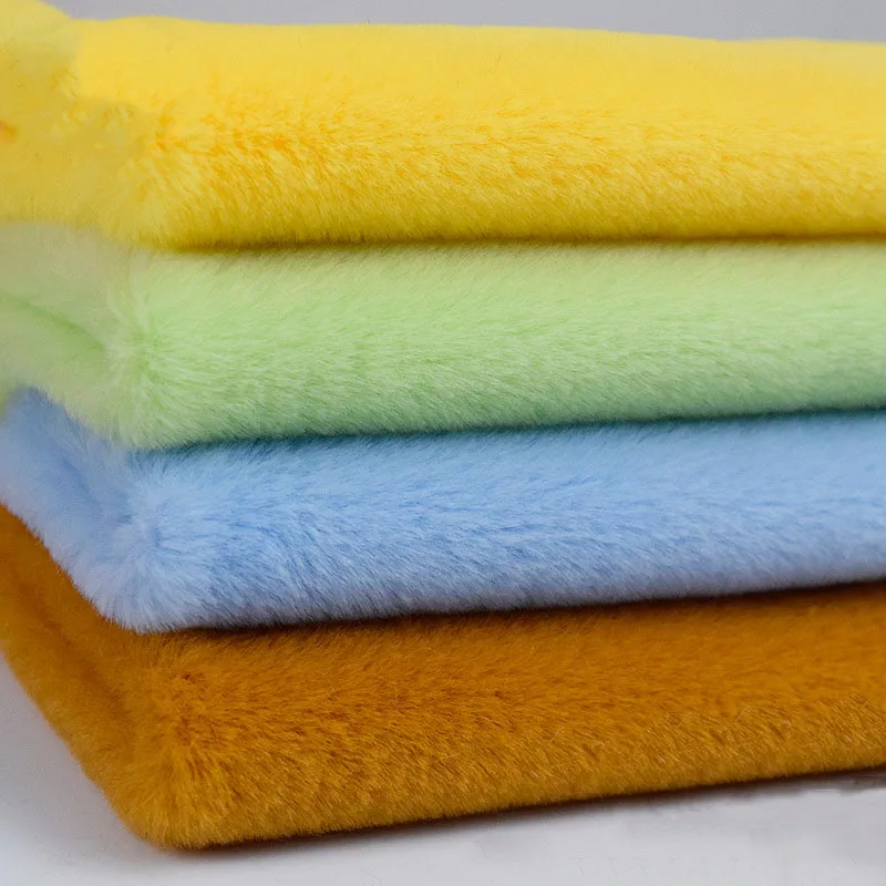 Wholesale GRS Recycled Polyester Rabbit Fur Plush Fabric For Toy Pillow