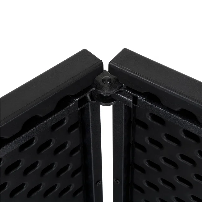 Heavy Duty 8ft 240cm Black 6 foot HDPE Rectangular Center Foldable Laptop Party Plastic Folding Tables Wholesale
