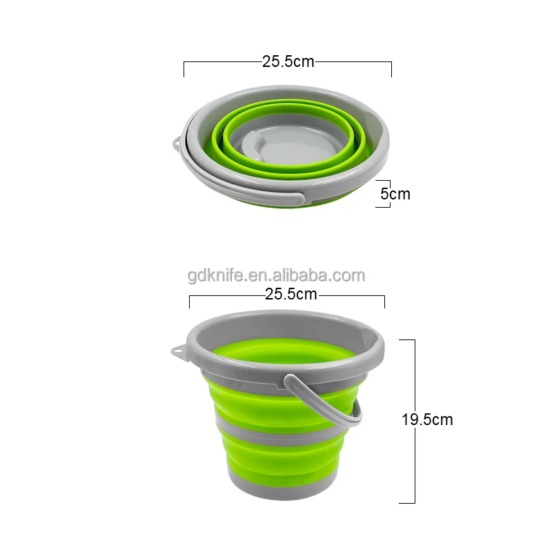 Collapsible Bucket new Foldable Silicone Bucket Convenient Folding Bucket For Outdoor Fishing Beach Home Cleaning