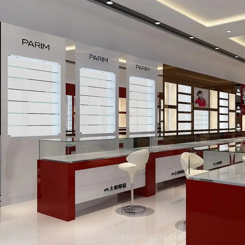 Optical Shop Furnitures Eyeglass Display Counter Store Fixture Design Cabinet Eyewear Showcase Sunglasses Showcase