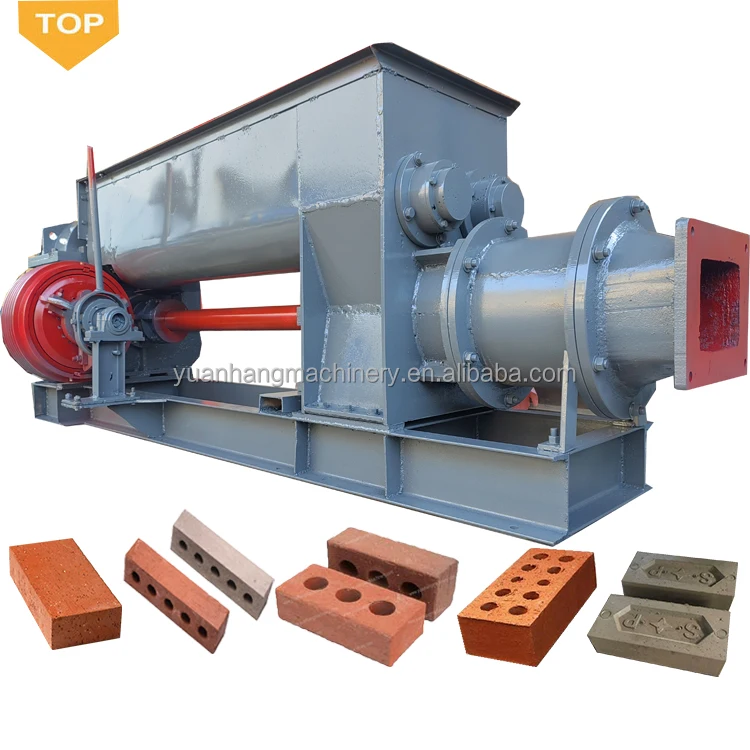 Extruding hollow and solid refractory brick machine clay brick making machine