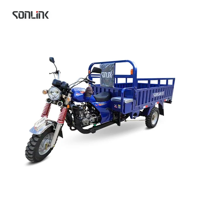 Sonlink Moto Gas 150/200cc 3 Wheels Motorized Adults Cargo Tricycle Racing Motorcycle,right Three-wheeled Motorcycle 150CC 150kg
