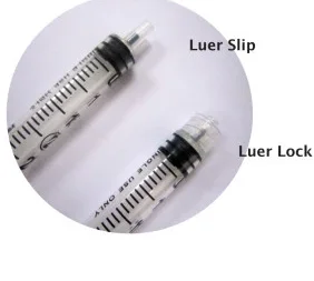 Wholesale high quality disposable beauty syringe 1ml luer slip and luer lock syringe