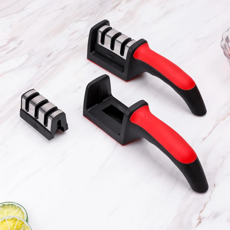 Wide Applications 3 Stage Knife Sharpening Tool Tungsten Steel Ceramic Sharpener