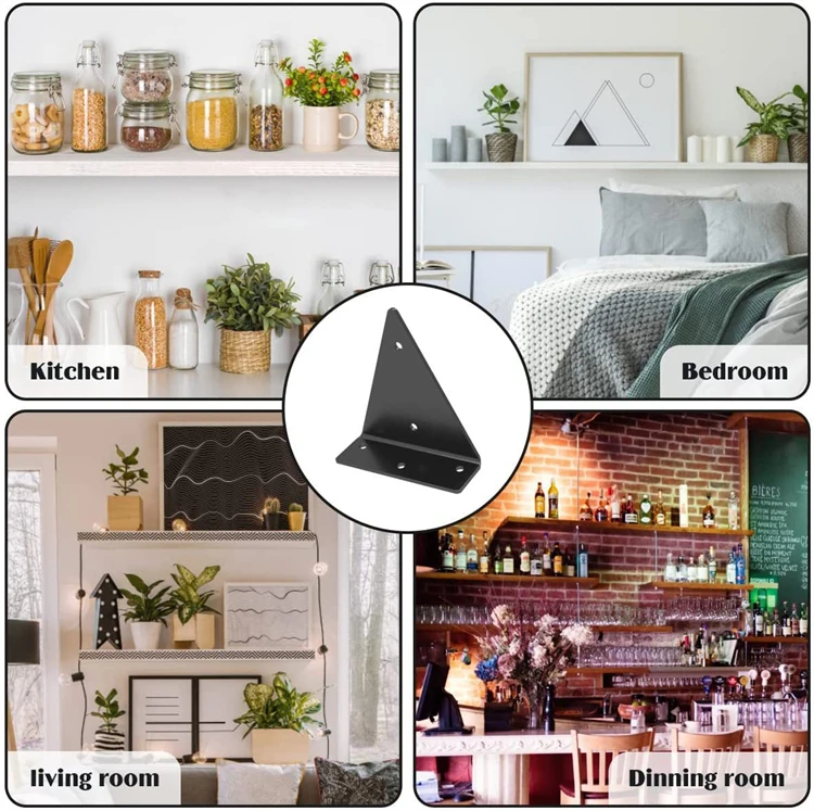 Wholesale ferrous metal and cast iron decorative shelf bracket storage rack bracket