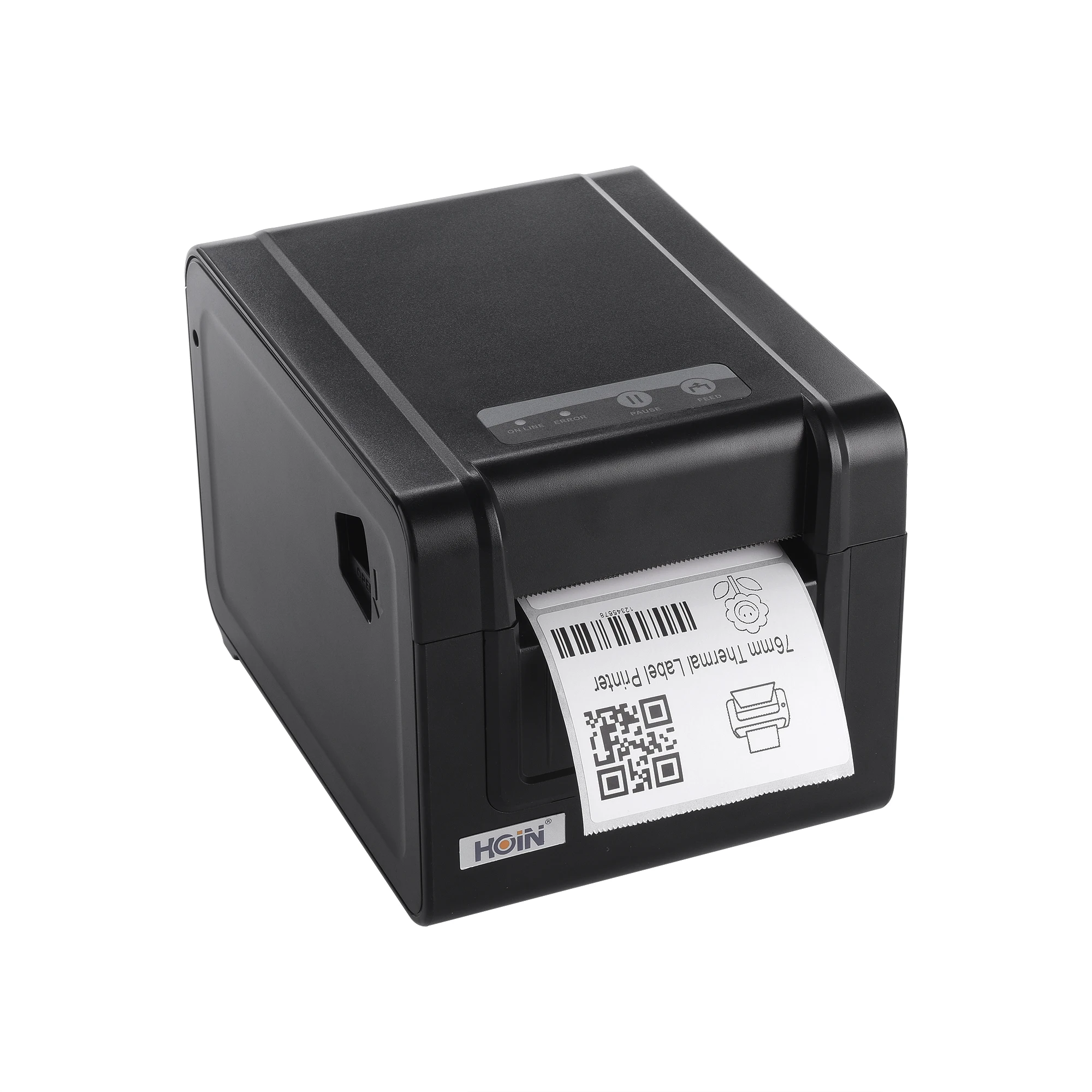 HOP-HQ80 Hoin high  Quality   Barcode Sticker Mini Thermal Label Printer  Desktop Receipt Thermal  sticker Mobile label printer
