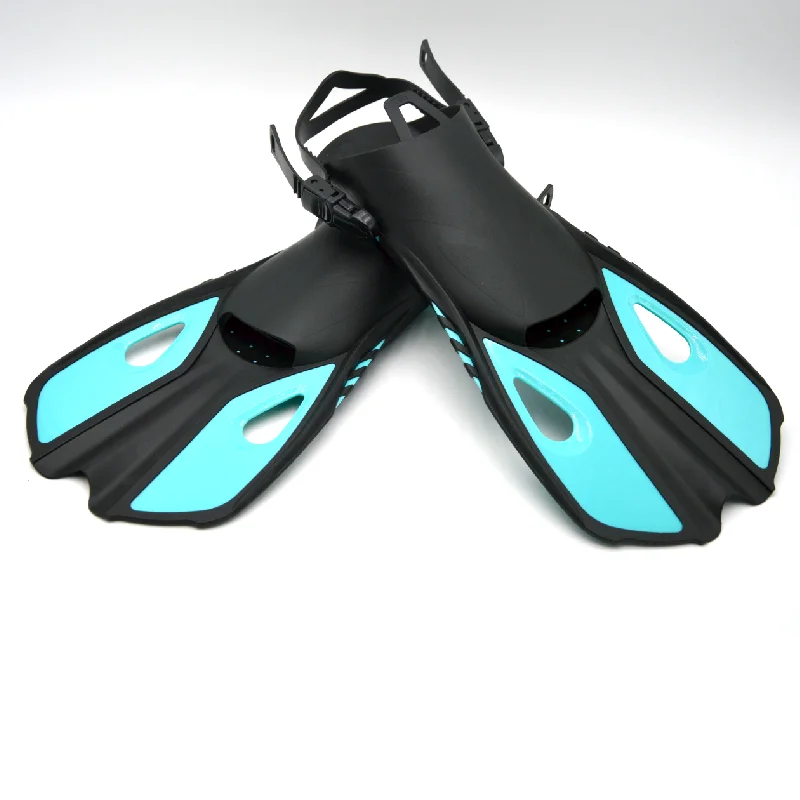 2022 Latest Diving Fins  Short Swim Flippers for Training Adjustable Buckles Open Heel Scuba Diving Fins for Adult and Kids