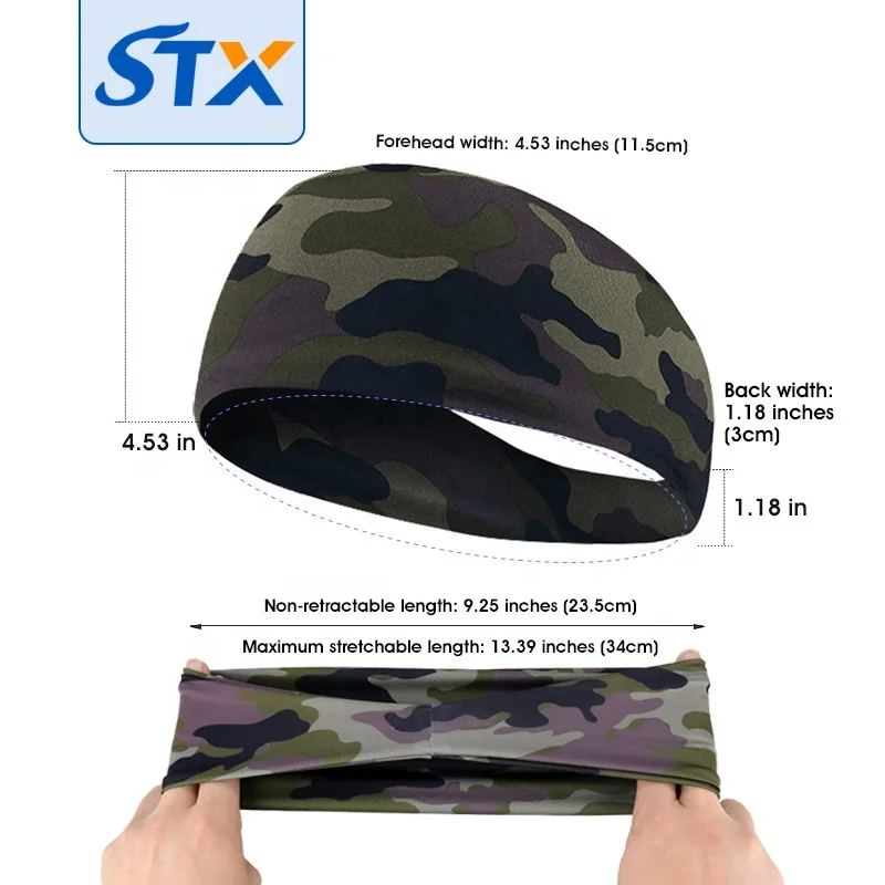 Shuntaixin  Custom Printed Elastic Headbands Running Sports Custom Turban Hairband Fitness Yoga Headband For Man