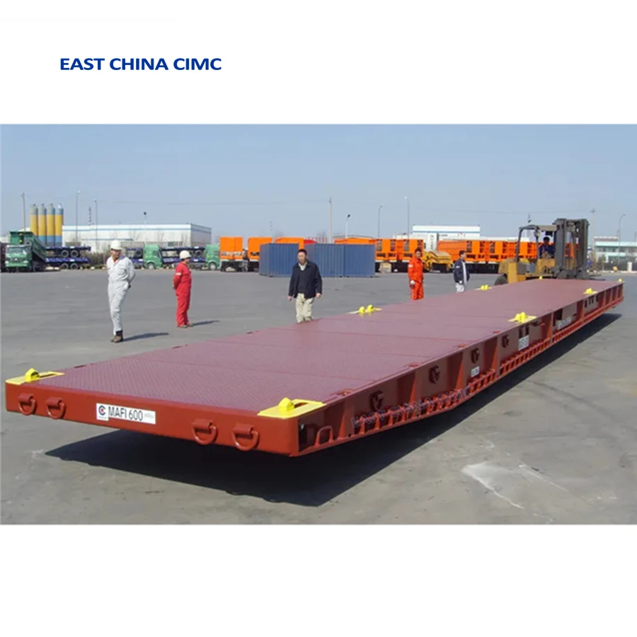 20FT 40FT 20-80Tons MAFI Truck Trailer With Wooden Floor For Hot Sale