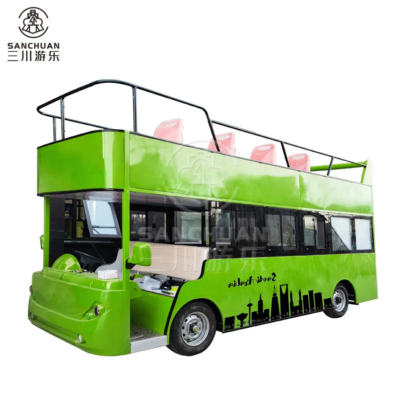 Sanchuan Amusement Entertainment Equipment Outdoor Playground Double Decker Bus For Sale