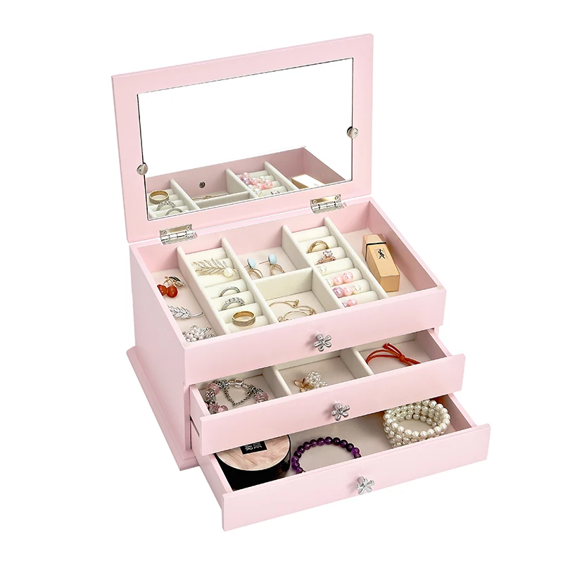 Necklace Earring Gift Packaging velvet jewelry box Custom jewelry pouch with logo box