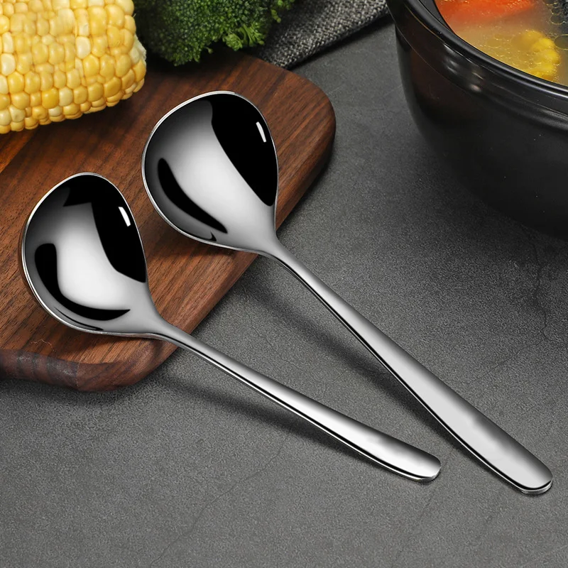 304 Household Korean Style Deepened Thickened Stainless Steel Soup Spoon