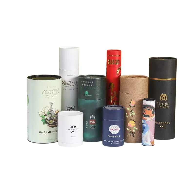 Custom Biodegradable Black Printing Matt Long Shipping Mailing Kraft Paper Tube Packaging For Poster