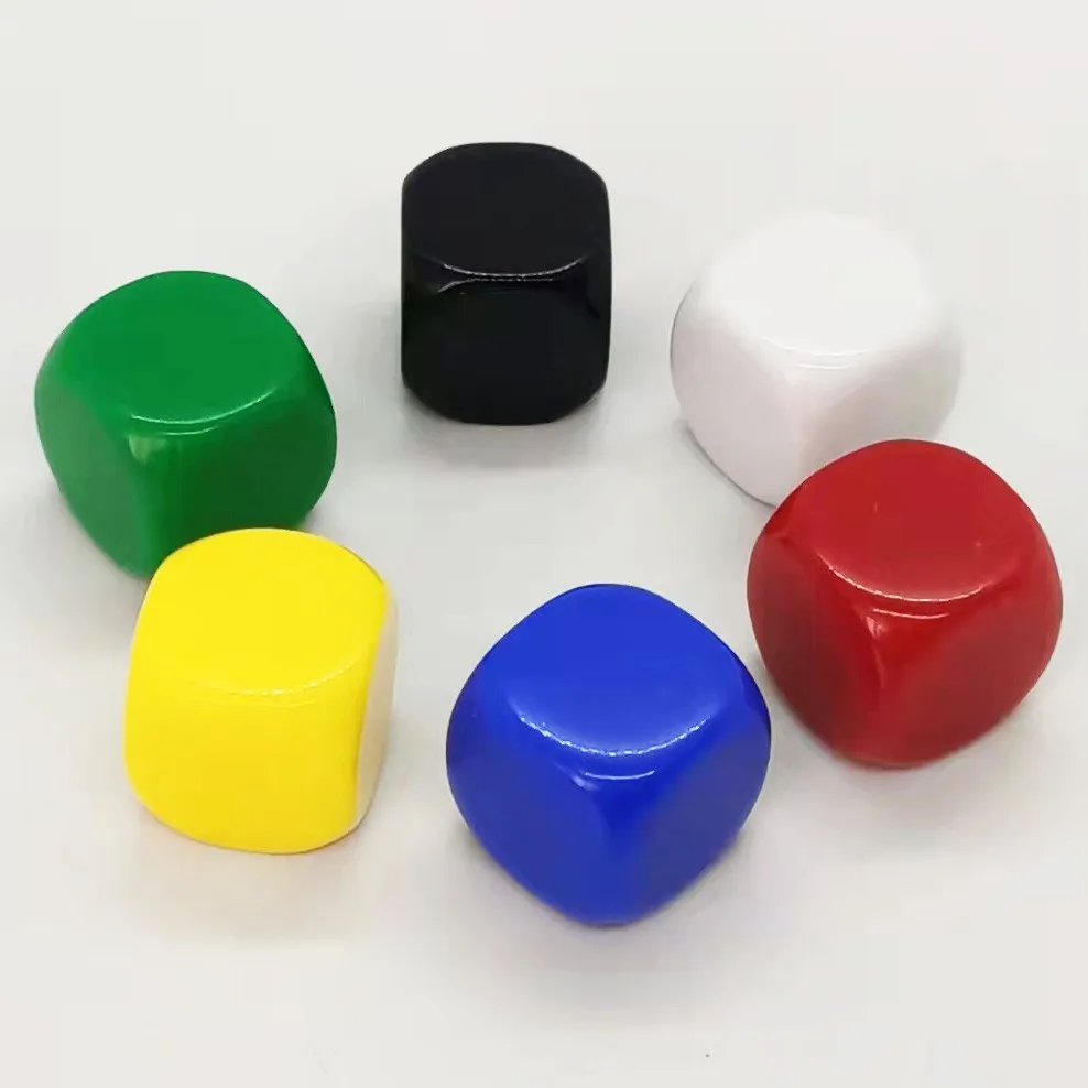 Manufacturers Customized Plastic Dice Colorful Custom Acrylic Polyhedral Dice D6 16mm Bulk Colored Casino Board Game Dice