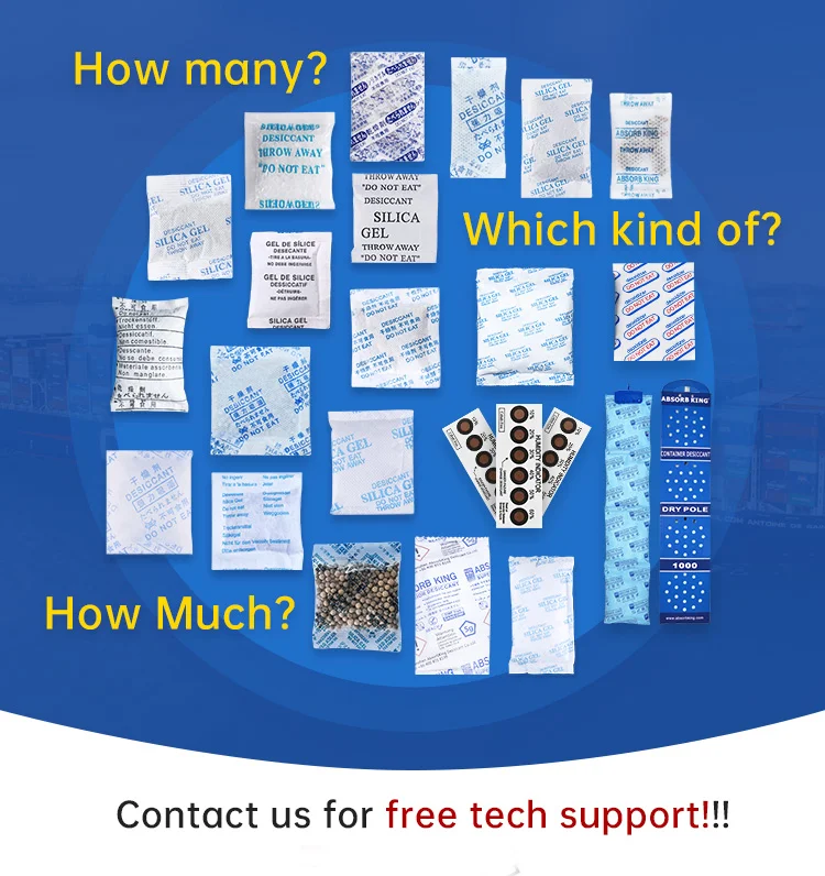 Absorb King Super dry safe guard power container calcium chloride desiccant high absorption