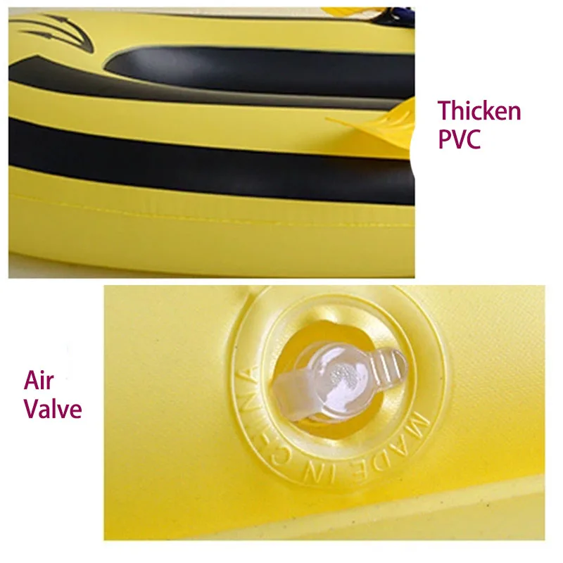 PVC 2 Person Inflatable Fishing Boat  Rowing Boat Yacht Inflatable Motorcycles Ride on Float