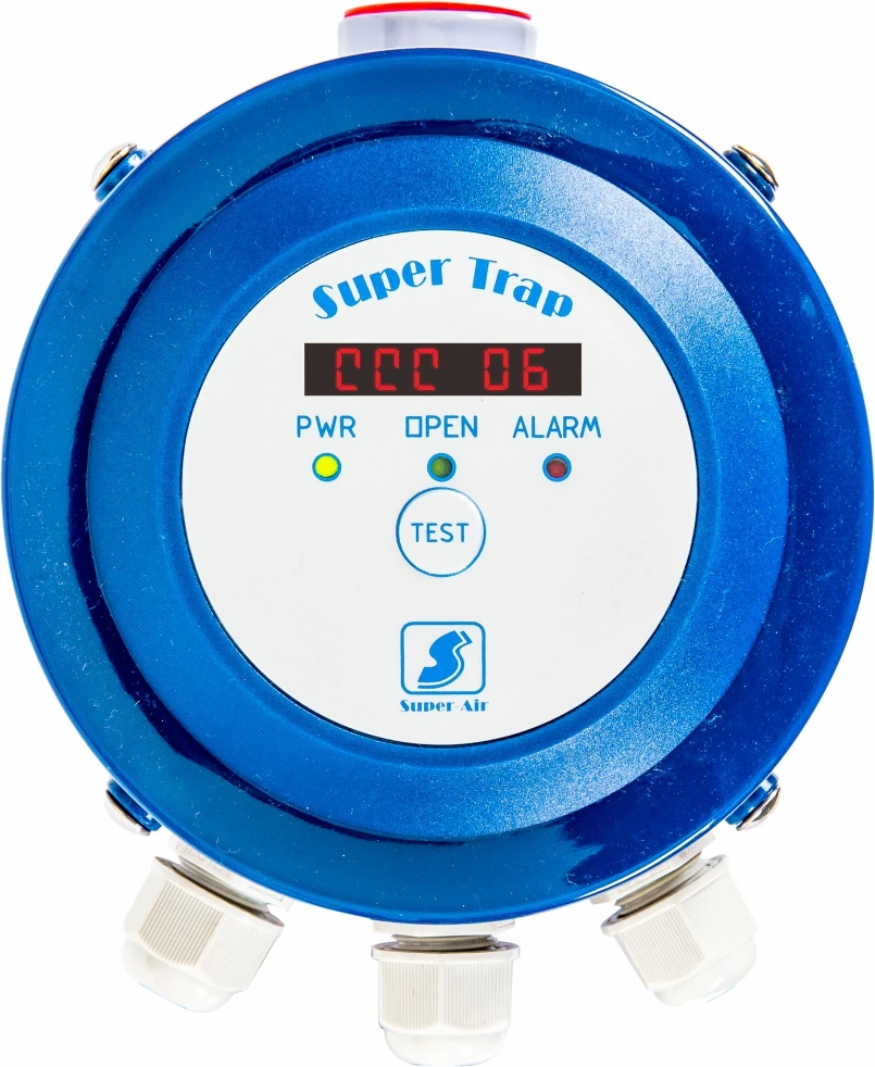 Taiwan Made Super Trap Motorized Ball Valve Type Zero Air Loss Auto Condensate Drain with Counter for Air Compressor System