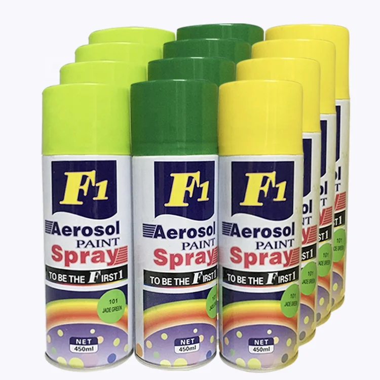 
Waterproofing And Heat-resistant F1 Aerosol Spray Paint Multi-use Black Colour Acrilyc Spray Paints With Branding 
