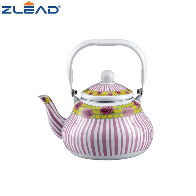 TK121 Large Enamel Teapot Stainless Steel Teapot Handle Kettle