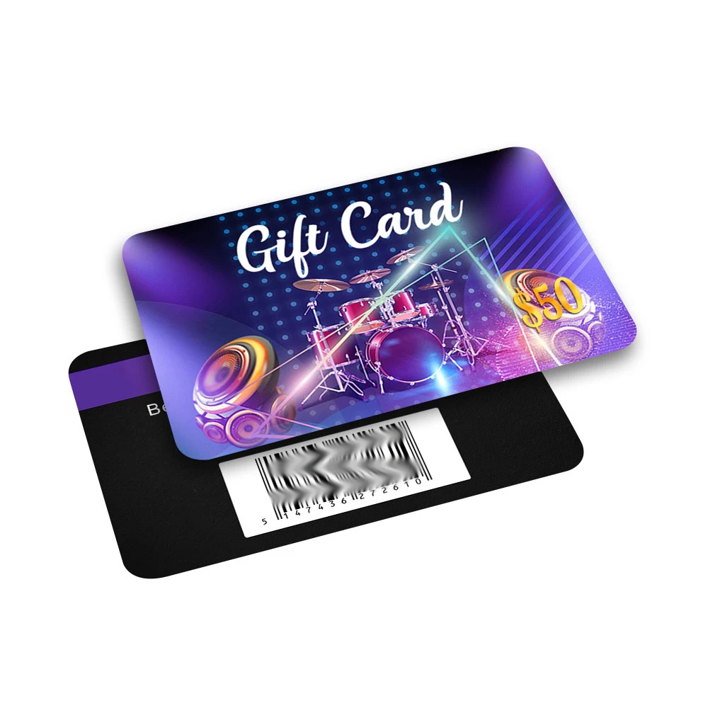 Magnetic Strip Club Card Custom Logo Printing VIP Glossy Matt Surface Sport Loyalty QR Code PVC Gift Card with Logo and Barcode