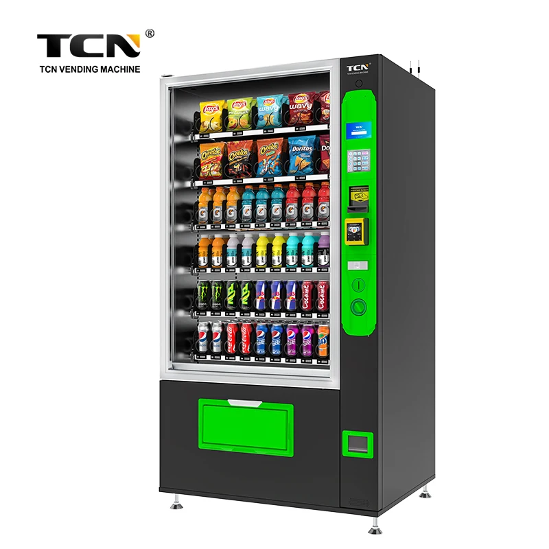 TCN Automatic hot and cold automatic drink snack vending machine with CE and ISO9001 certificate