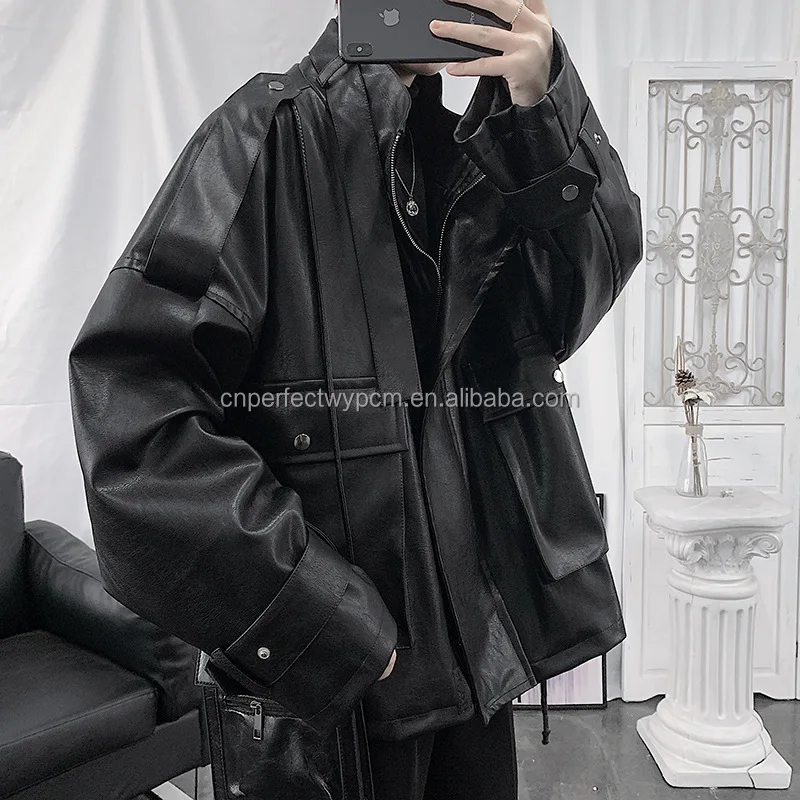 Trendy Custom Winter Black Mens Jackets Coat korean denim jacket  Leather Letterman Bomber Baseball Varsity Jacket