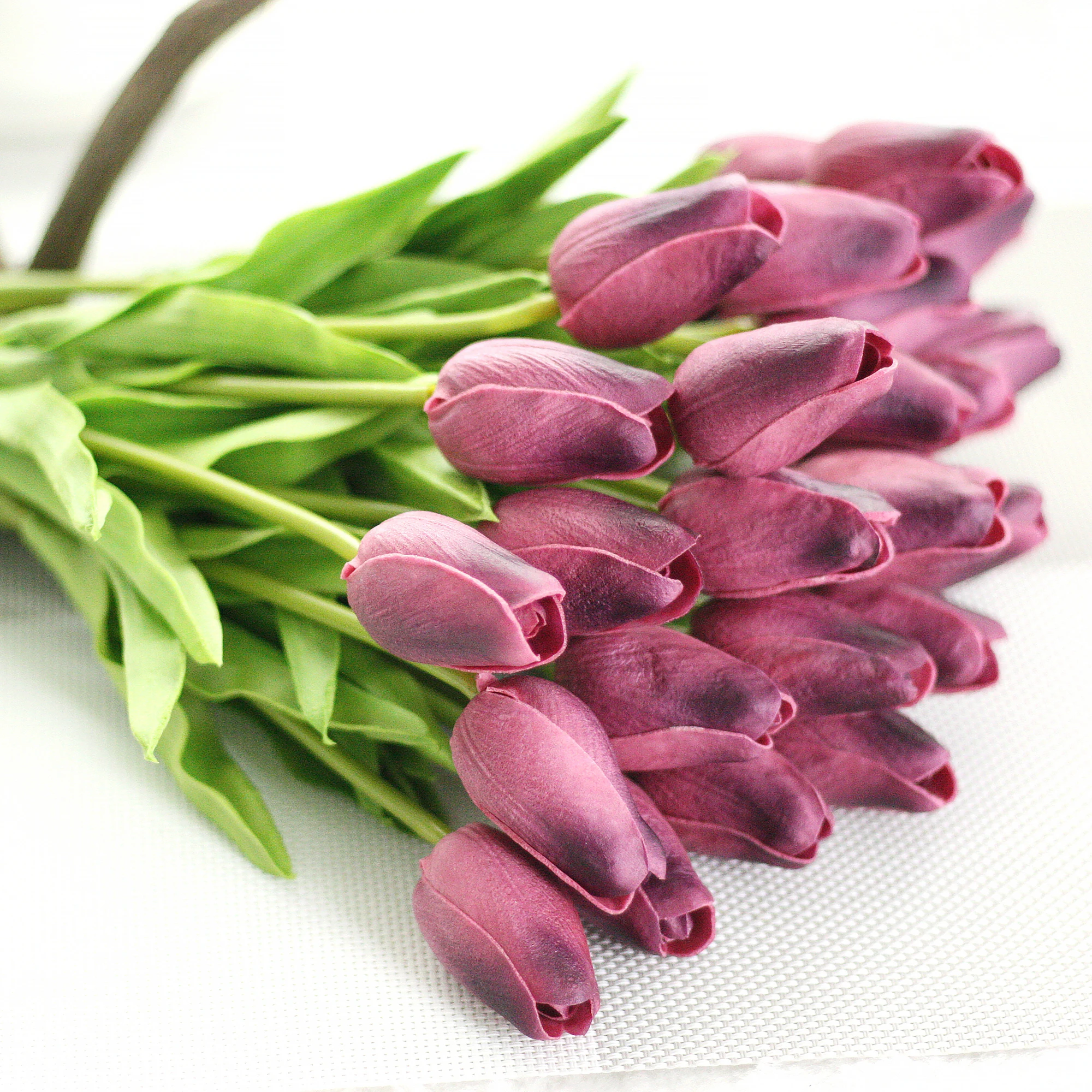 Pink artificial tulips single artificial tulip PU flowers for  Wedding Home Centerpieces Arrangement Decorations