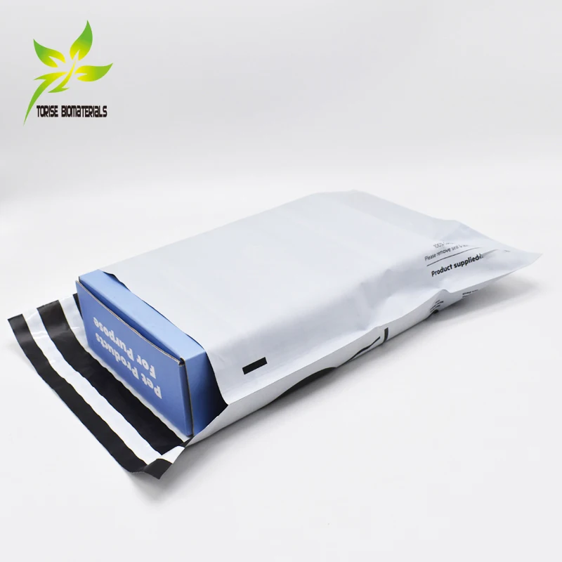 Custom Logo Printed 100% Compostable Polymailer Plastic Mail Clothes Packaging Eco Poly Mailer Mailing Shipping Bag For Clothing