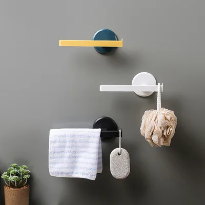 Creative and simple bathroom bathroom non-perforated suction cup single towel rack. Z0389-1