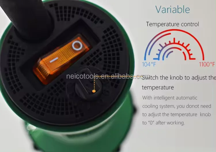 1600W Professional PVC Roofing Welding Tools Heat Gun Kit Plastic Welder Hot Air Weld Gun with Roofing Seam Rollers and Tester