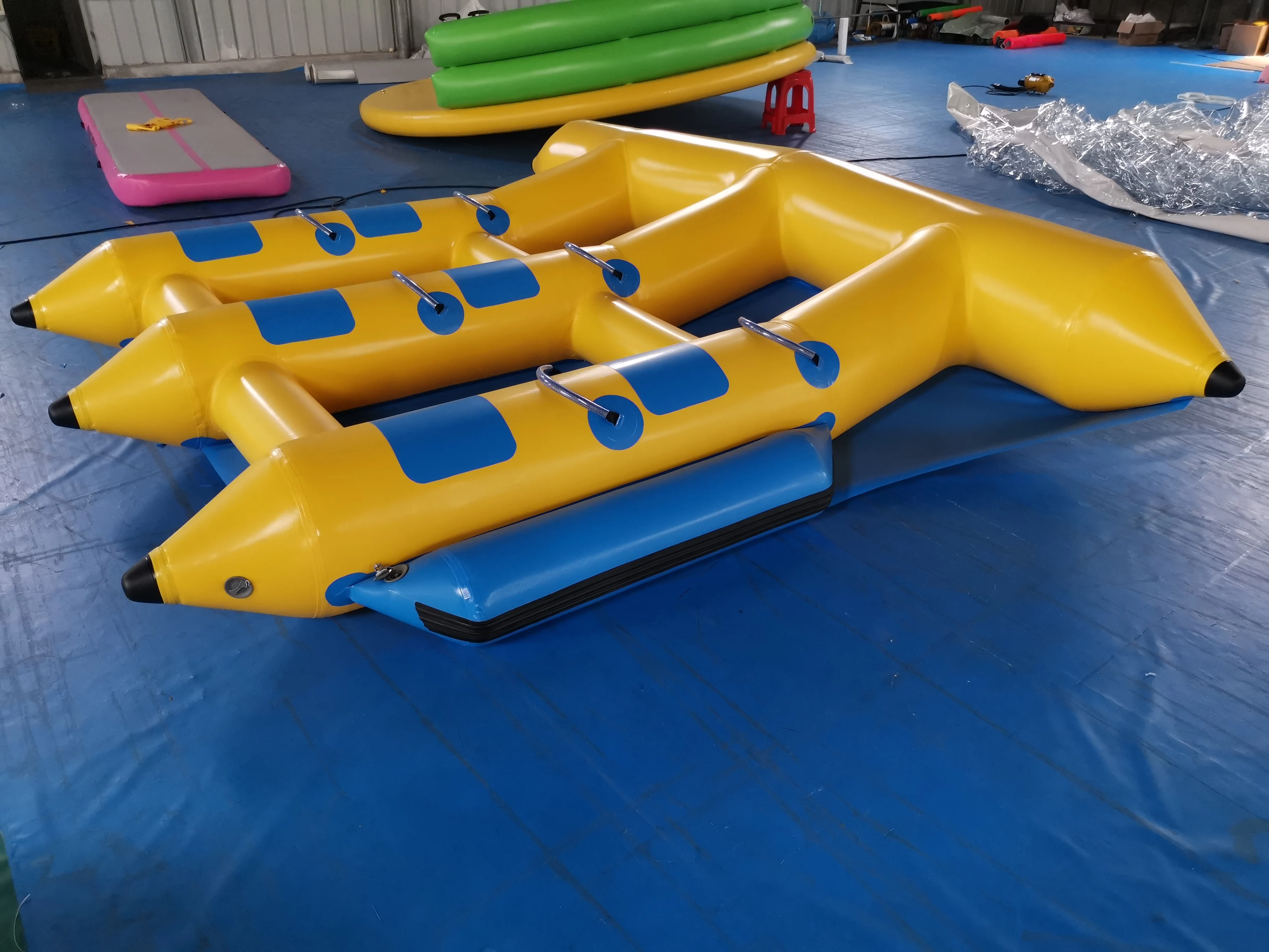 Hot Selling Fly Fish Water Sports Inflatable Double Towable Banana Boat For Sale  PVC Water Sport Games