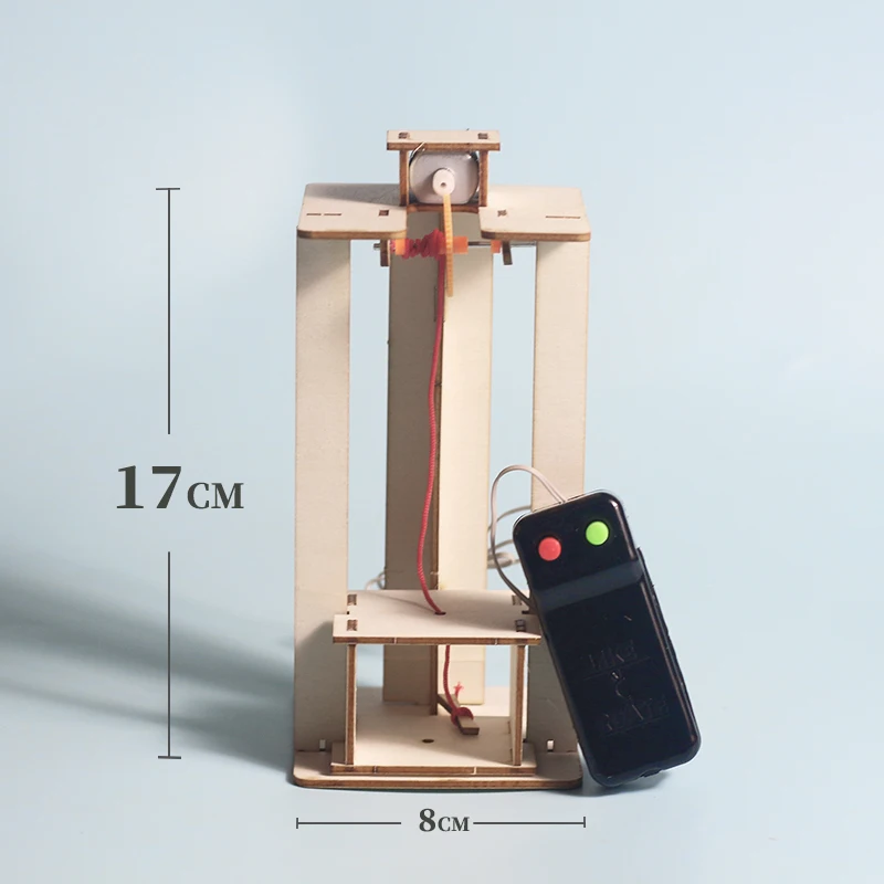 High Quality Science Model DIY Elevator with remote control for Kids