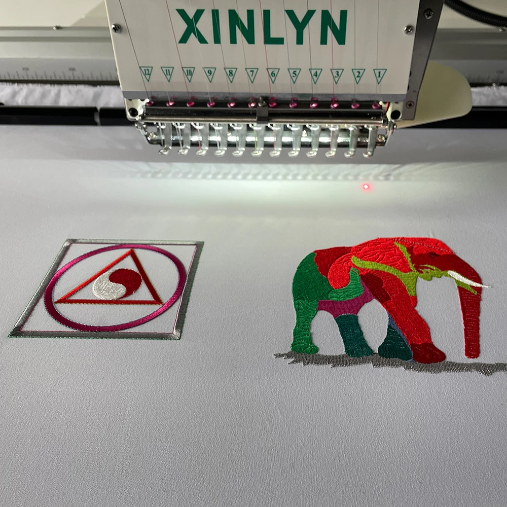 DDP XINLYN good price one head 12 needle 350*500mm high speed home mini cap garment tshirt flat auto computer embroidery Machine