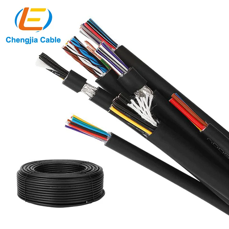 YY01 Unshielded Multiconductor Cable Flexible Control Cable Unshielded Drag Chain Power Cord Multi-core Black Cable