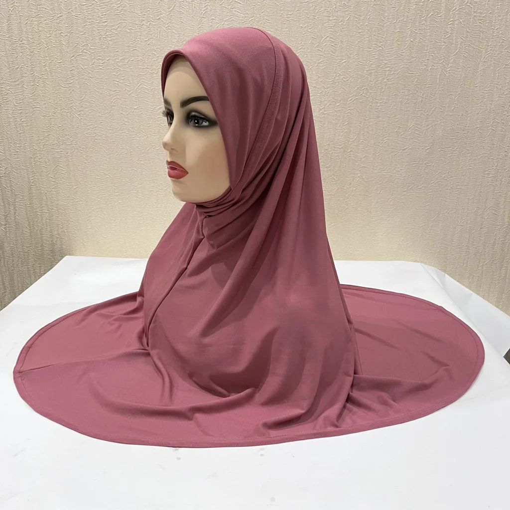 Wanyi hijab scarf factory wholesale in stock plain color malaysia style muslim woman one piece tudung