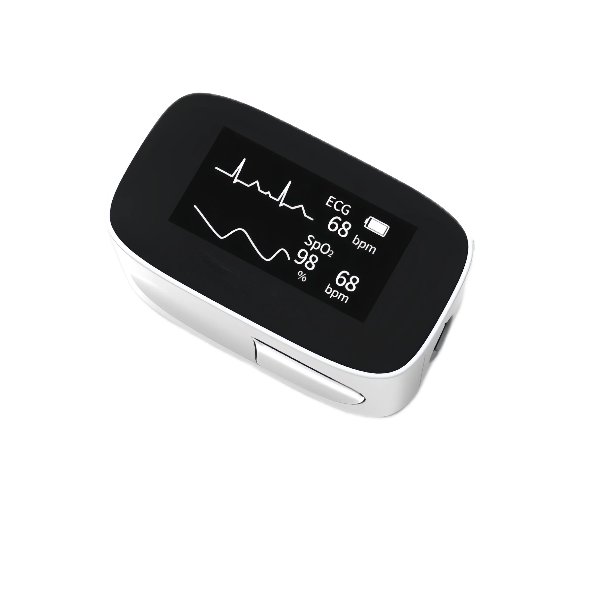 Портативное медицинское оборудование Bluetooth кончик кислорода в крови пульсоксиметр с ECG