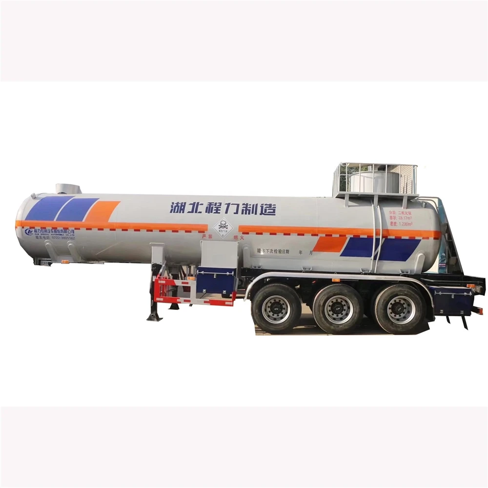 High Quality Chemical Goods  Transport semi trailer 23000 Liters Sulfur dioxide transport tank semi-trailer