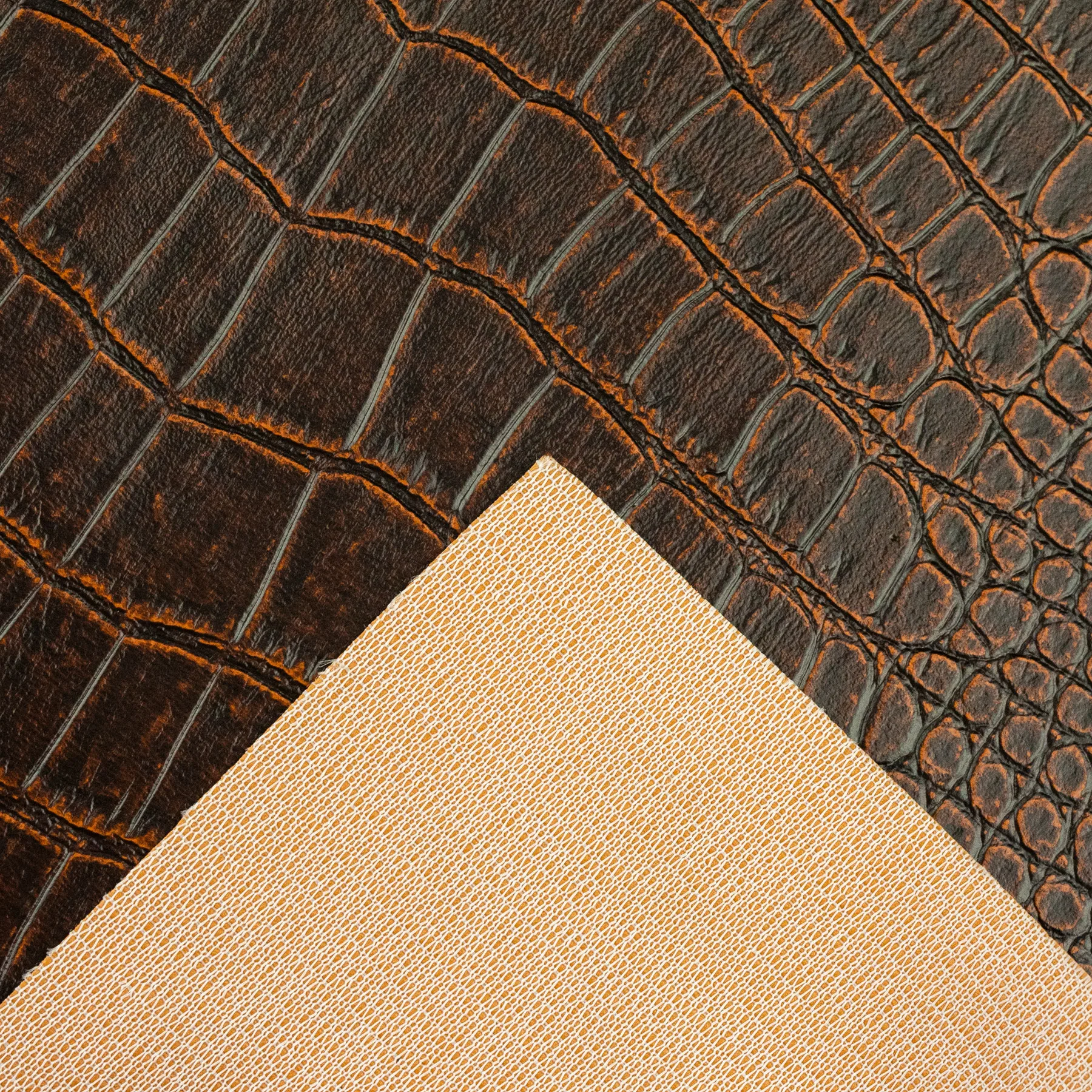 Artificial Leather for Men Shoes Embossed,customized Pattern CN;JIA Wholesale Crocodile Embossed Patent PU Artifical Leather PVC