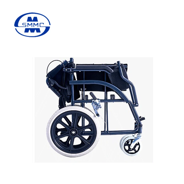 Flip-up armrest foldable back manual folding lightweight wheelchair for the disabled