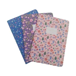 Holi New Hot Stamping Leaf Design Paper Cover Stitching Journals Notebook Custom logo note books For School Student