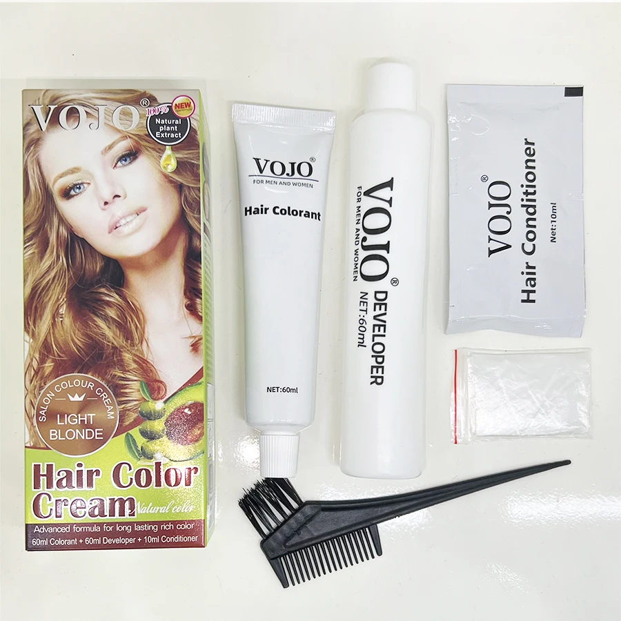 VOJO Wholesale OEM Permanent Hair Coloring Dye Natural Herbal Professional Salon Hair Color Cream
