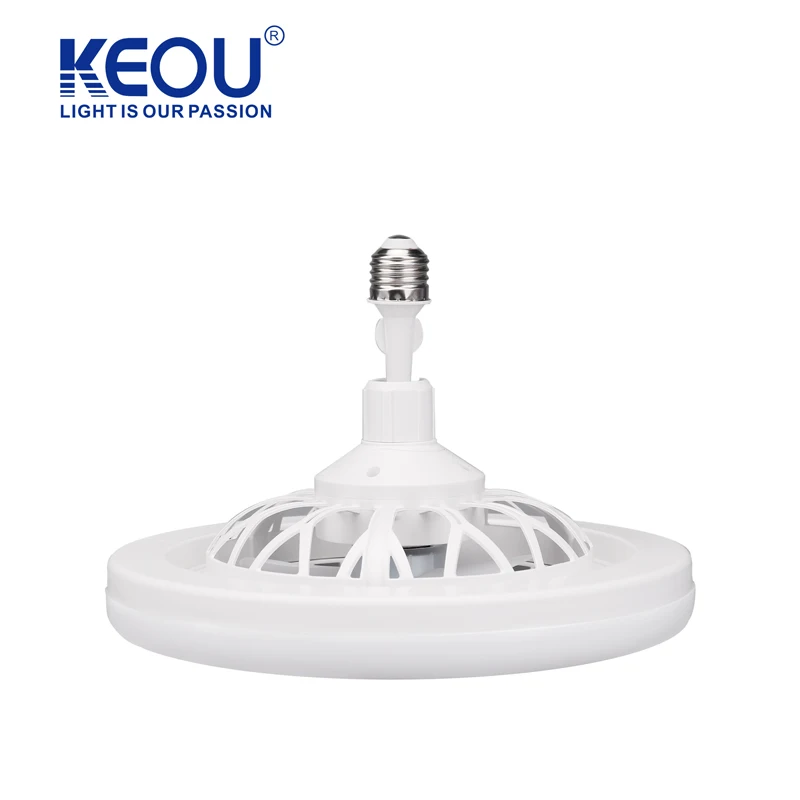 KEOU Remote Control Dimmable 3CCT E27 Socket 30W 50W Ceiling Fan Light