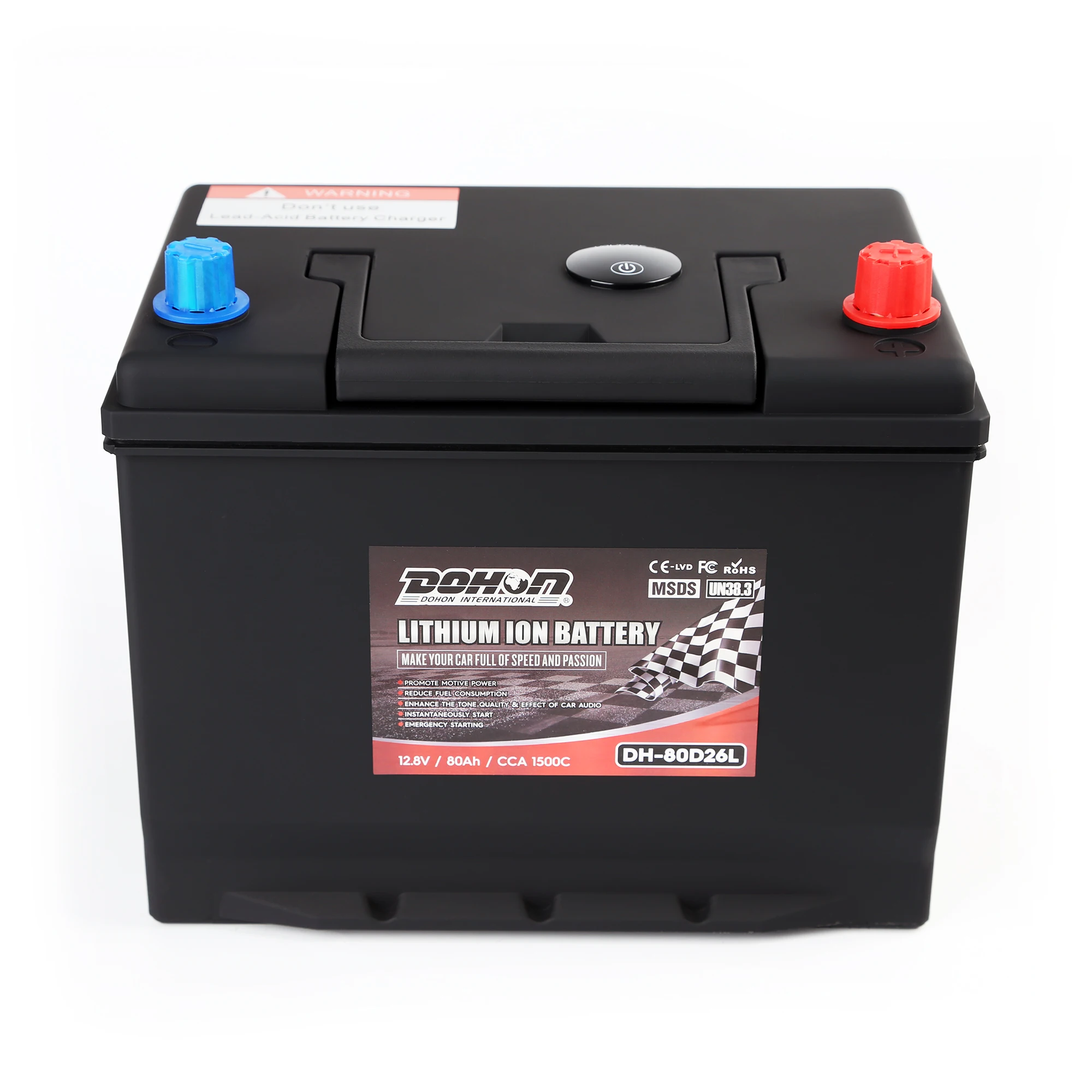 CE ROHS 12V/24V 80D26L/80D26R  12v lithium battery  Dohon NEW ARRIVAL BMS free-maintenance lithium iron phosphate battery