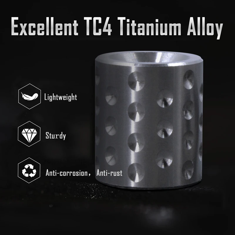 Titanium alloy EDC Rope Buckle Parachute Travel Accessory Bracelet Necklace Bead DIY Pendant Lanyard Bead Metal Knife Cord Beads