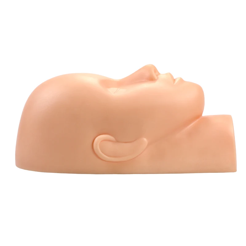 Rubber Practice Extensions Model Silicone Extensions Flat Mannequin Head Eyelash Training