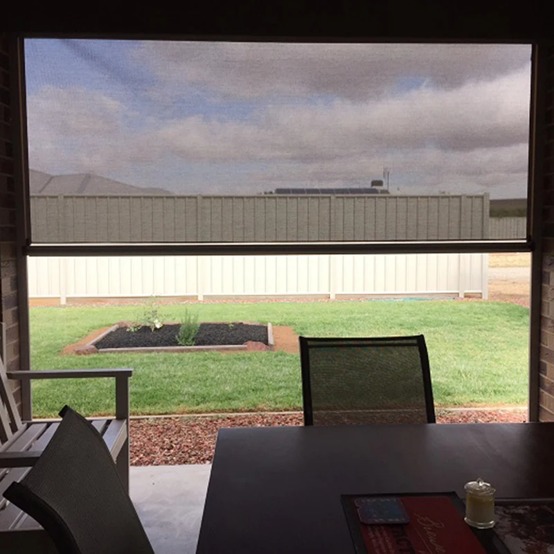 Motorized Patio Electric Blinds For Outside Patio Side Track Motorized House Screens Zip Screen Outdoor Blinds