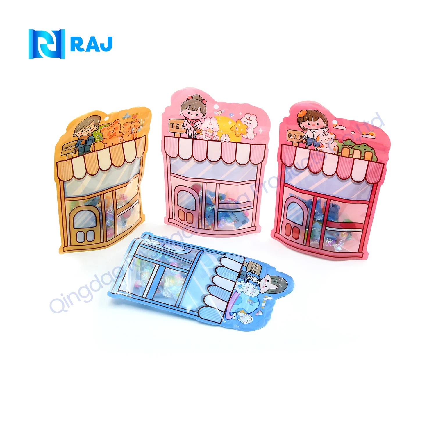 Supplier food snack sachet transparent recycled plastic bag custom packaging unique special shape die cut 3.5g mylar bag