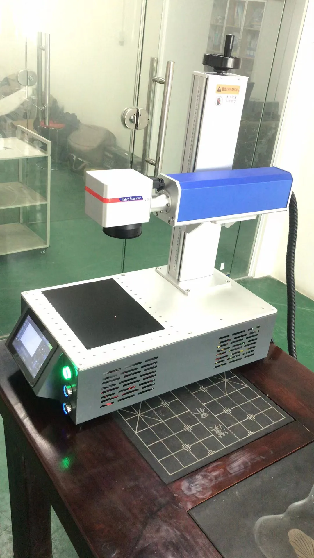 Metal Aluminum Desktop Split CO2 Galvo Laser Marking Machine 30W