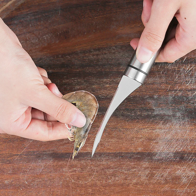 Stainless Steel Cleaning Fish Peeler Cutter Belly Intestine Stripper Shrimp Knife Kitchen Shrimp Thread Knife
