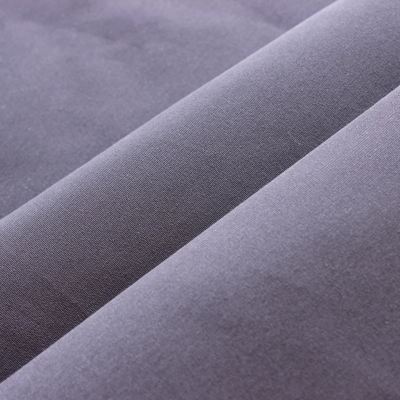 factory price 100% polyester customized grey plain peach skin fabric for work suits